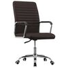 vidaXL Obrotowe krzesło biurowe, brązowe, tapicerowane tkaniną