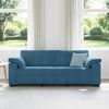 vidaXL Sofa 3-osobowa, niebieska 220x77x82 cm, aksamit