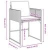 vidaXL Zestaw do jadalni w ogrodzie z poduszką 5 pcs Szary polirattan