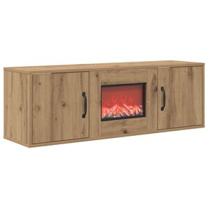 vidaXL Kominek elektryczny Dąb artisan 110 x 30 x 36,5 cm