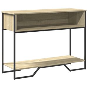 vidaXL Stolik konsolowy, dąb sonoma, 100x35x74,5 cm