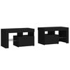 vidaXL Szafki z oświetleniem LED, 2 szt., czarne, 70x36,5x40 cm