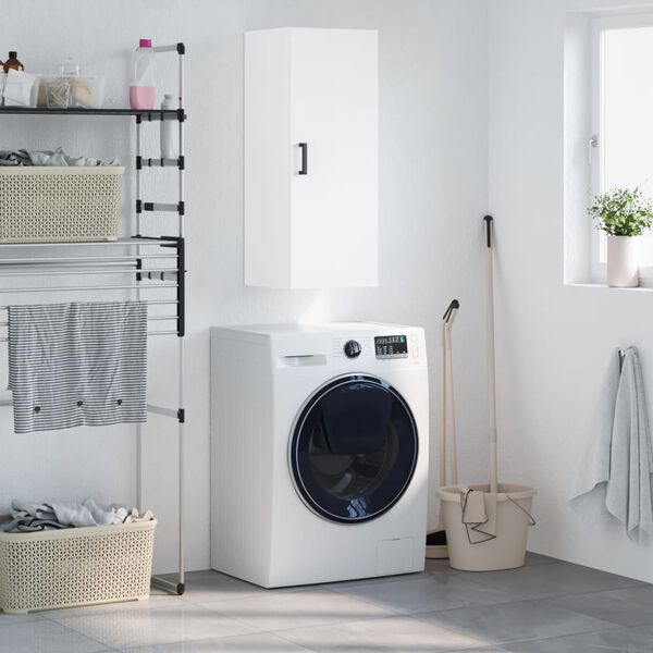 vidaXL Szafka wisząca, biała, 34,5x34x90 cm