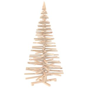 vidaXL Drewniana choinka KOTKA 150 cm Lite drewno sosnowe Naturalny