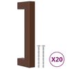vidaXL Uchwyty do szafek, 20 szt., brąz, 96 mm, stal nierdzewna