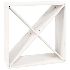 vidaXL Szafka na wino, biały, 62x25x62 cm, lite drewno sosnowe