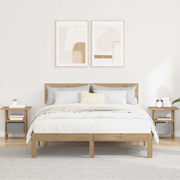 vidaXL Stolik nocny z szufladą 2 pcs Dąb rzemieślniczy 41 x 40 x 45 cm