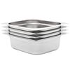 vidaXL Pojemniki gastronomiczne 4 szt. GN 1/2, 100 mm, stal nierdzewna