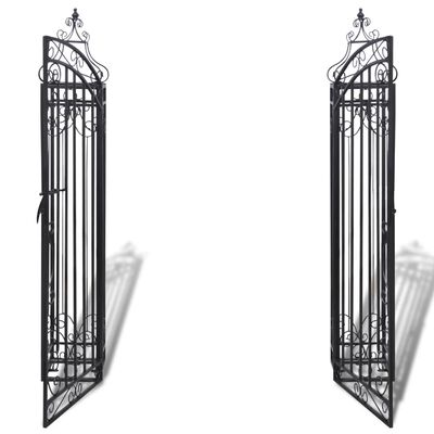 vidaXL Ozdobna brama ogrodowa z kutego żelaza, 122 x 20,5 x 134 cm