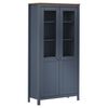 vidaXL Kredens Hill, szary, 85x37x170,5 cm, lite drewno sosnowe