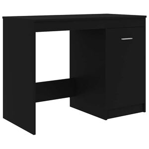 vidaXL Biurko, czarne, 100x50x76 cm, materiał drewnopochodny
