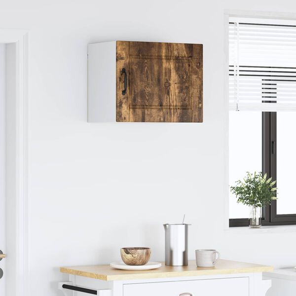 vidaXL Szafka kuchenna z p&oacute;łką z drzwiami Dąb wędzony 50 x 31 x 40 cm