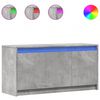 vidaXL Szafka pod TV z LED, szarość betonu, 100x34x50 cm
