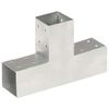 vidaXL Łącznik do słupk&oacute;w w kształcie T, galwanizowany metal, 71x71 mm
