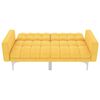 vidaXL Sofa rozkładana, żółta, tapicerowana tkaniną