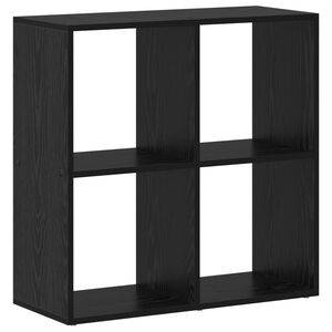 vidaXL Szafka na książki 4 poziomy 69,5 x 29 x 69,5 cm Czarny Dąb