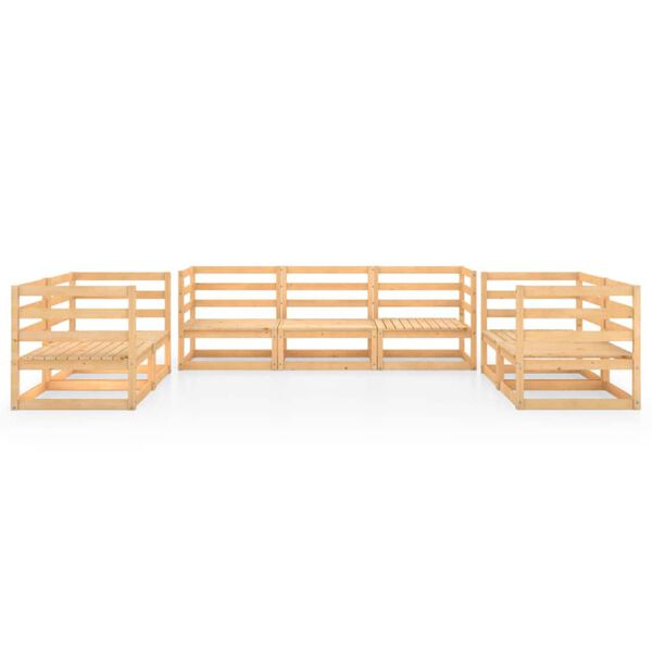 vidaXL 7-cz. zestaw wypoczynkowy do ogrodu, lite drewno sosnowe