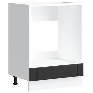 vidaXL Szafka piekarnikowa &bdquo;Lucca&rdquo; Czarna, drewno klejone