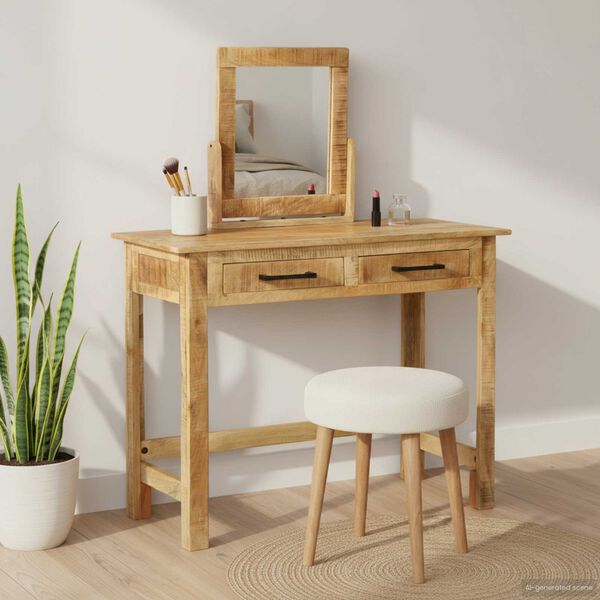 vidaXL Toaletka z szufladą Brązowy 100 x 40 x 120 cm Lite drewno mango