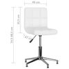 vidaXL Obrotowe krzesła stołowe, 4 szt., białe, obite sztuczną sk&oacute;rą