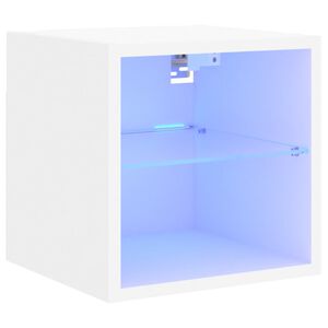 vidaXL Ścienna szafka TV z LED, dąb sonoma, 30x28,5x30 cm