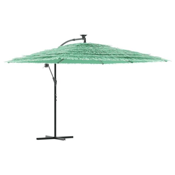 vidaXL Parasol ogrodowy na stalowym słupku, zielony, 290x290x238 cm