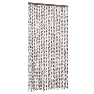 vidaXL Zasłona przeciwko owadom, taupe i biel, 100x230 cm, szenil