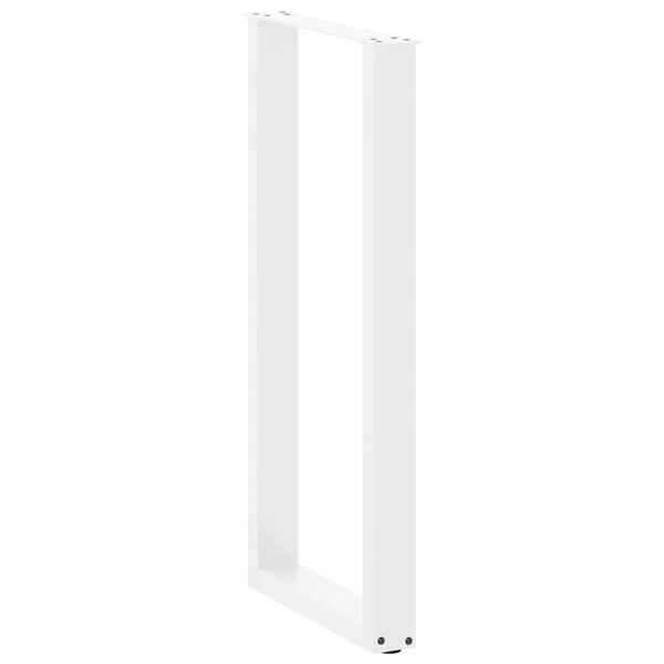 vidaXL Nogi do stołu barowego w kształcie litery U 2 szt. Białe 50x(100-101) cm Stal