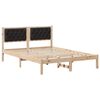 vidaXL Ramka ł&oacute;żka Czarny 140 x 190 cm Lite drewno sosnowe