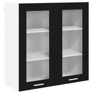 vidaXL Szafka wisząca Czarny Dąb 80 x 31 x 80 cm Drewno inżynieryjne