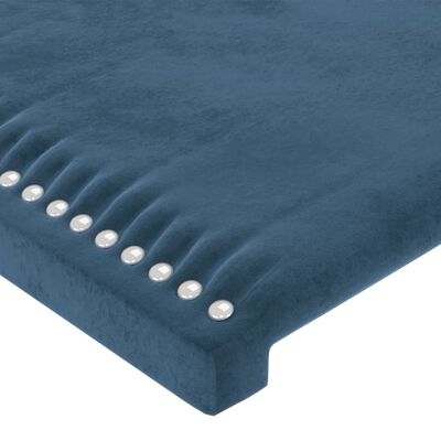 vidaXL Zagłówek do łóżka, ciemnoniebieski, 90x5x78/88 cm, aksamit
