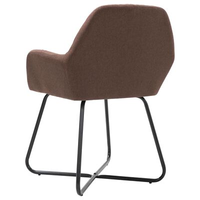 vidaXL Krzesła do jadalni, 6 szt., brązowe, tapicerowane tkaniną
