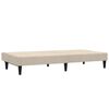 vidaXL 2-osobowa sofa rozkładana, kremowa, obita mikrofibrą
