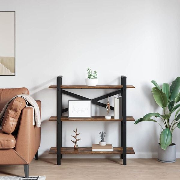 vidaXL P&oacute;łka na książki Dąb wędzony 100 x 33,5 x 102 cm