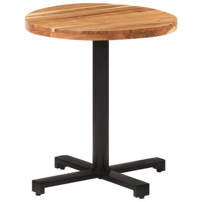 vidaXL Okrągły stolik bistro, Ø70x75 cm, lite drewno akacjowe