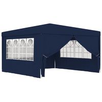 vidaXL Namiot imprezowy ze ściankami, 4x4 m, niebieski, 90 g/m²
