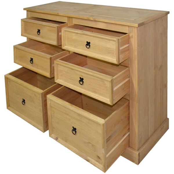 vidaXL Komoda z sosny, meksykański styl Corona, 110x43x81 cm