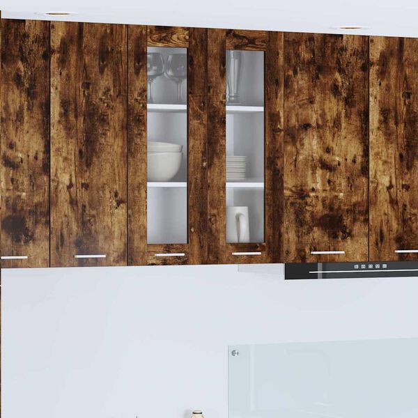 vidaXL Szafka wisząca z przechowywaniem Dąb wędzony 60 x 31 x 80 cm