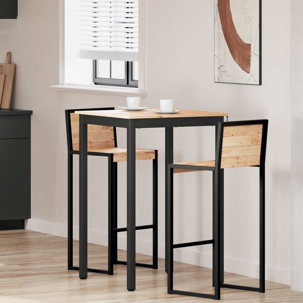 vidaXL St&oacute;ł barowy Naturalny 110 x 55 x 105 cm Lite drewno sosnowe