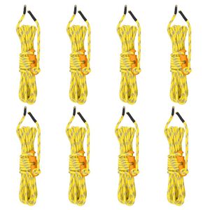 vidaXL Linki namiotowe z napinaczem, odblaskowe, 8 szt., 4 m, 4 mm