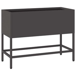 vidaXL Podwyższona doniczka ogrodowa Czarny 60 x 26 x 45 cm Stal