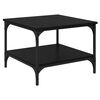 vidaXL Stolik kawowy Czarny Dąb 55 x 55 x 40 cm Drewno inżynieryjne