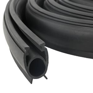 vidaXL Uszczelka drzwi garażowych Czarny 41 x 33 mm 2,5 m PVC