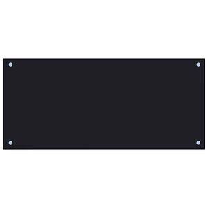 vidaXL Panel ochronny do kuchni, czarny, 90x40 cm, szkło hartowane