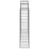 vidaXL Kosze gabionowe, 6 szt, 200x30x120/140 cm, galwanizowane żelazo