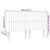 vidaXL Zagł&oacute;wek do ł&oacute;żka z LED, ciemnoszary, 160x5x118/128 cm, tkanina