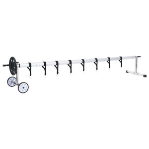 vidaXL Rolka zwijająca pokrycie basenu, ze stalową podstawą