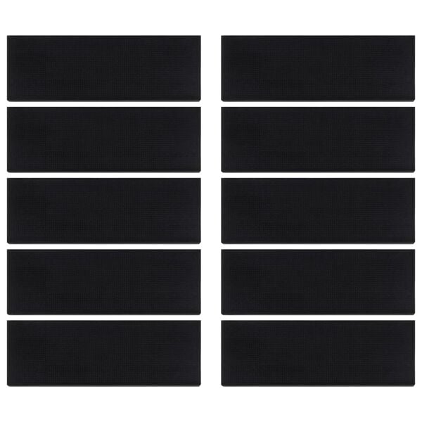 vidaXL Nakładki na schody, 10 szt., 25x75 cm, gumowe