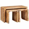 vidaXL Stolik Nesting 3 szt. Brązowy 82 x 40 x 46 cm Drewno z mango