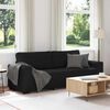 vidaXL Sofa 3-osobowa, czarna, 180 cm, tapicerowana tkaniną